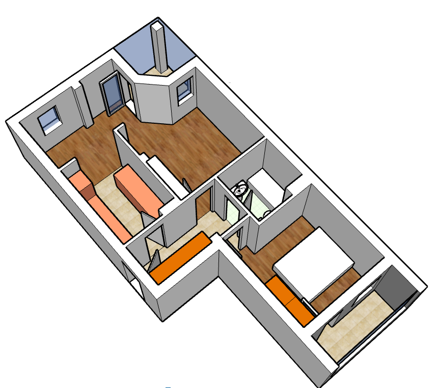 Polunamešten stan na Vračaru